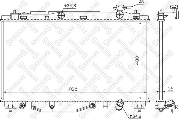 Stellox 10-26334-SX - Radiator, mühərrikin soyudulması furqanavto.az