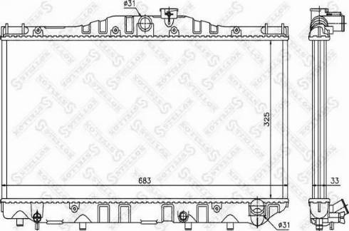 Stellox 10-26370-SX - Radiator, mühərrikin soyudulması furqanavto.az