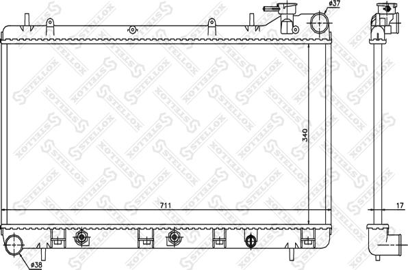 Stellox 10-26264-SX - Radiator, mühərrikin soyudulması furqanavto.az