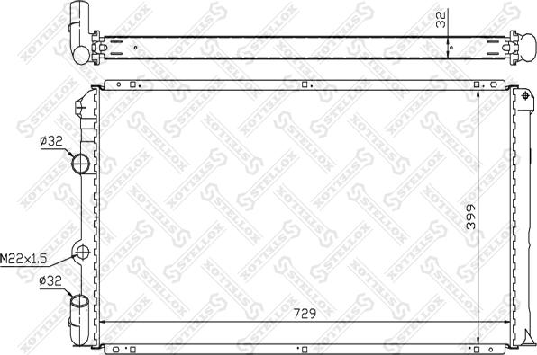 Stellox 10-26208-SX - Radiator, mühərrikin soyudulması furqanavto.az