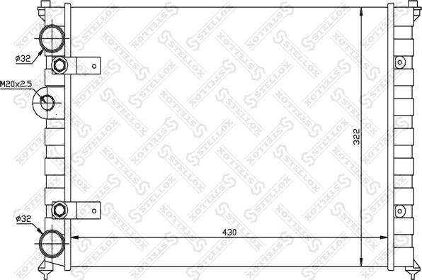 Stellox 10-26221-SX - Radiator, mühərrikin soyudulması furqanavto.az