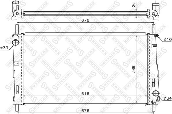 Stellox 10-26759-SX - Radiator, mühərrikin soyudulması furqanavto.az