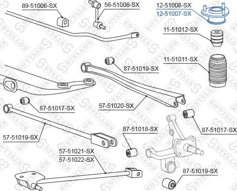 Stellox 12-51007-SX - Üst Strut Montajı furqanavto.az