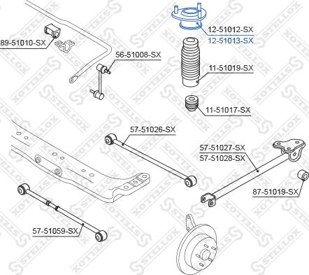 Stellox 12-51013-SX - Üst Strut Montajı furqanavto.az