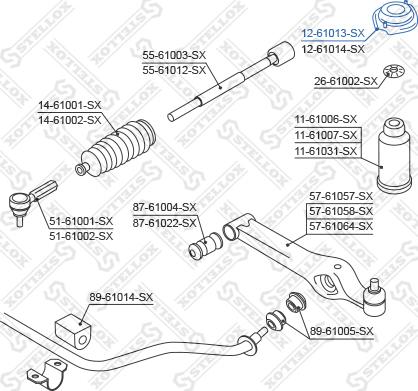 Stellox 12-61013-SX - Üst Strut Montajı furqanavto.az