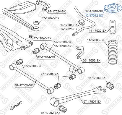 Stellox 12-17012-SX - Üst Strut Montajı furqanavto.az