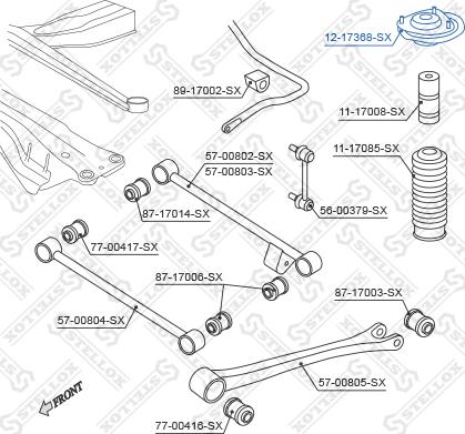 Stellox 12-17368-SX - Üst Strut Montajı furqanavto.az