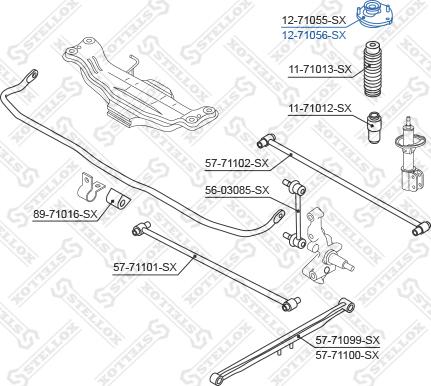 Stellox 12-71056-SX - Üst Strut Montajı furqanavto.az