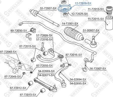 Stellox 12-72016-SX - Üst Strut Montajı furqanavto.az