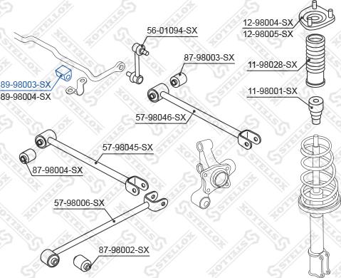 Stellox 89-98003-SX - Dəstək kol, stabilizator furqanavto.az