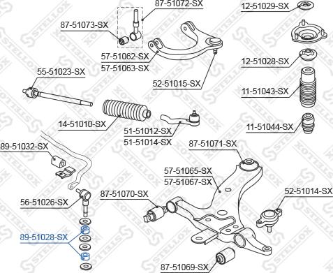 Stellox 89-51028-SX - Dəstək kol, stabilizator www.furqanavto.az