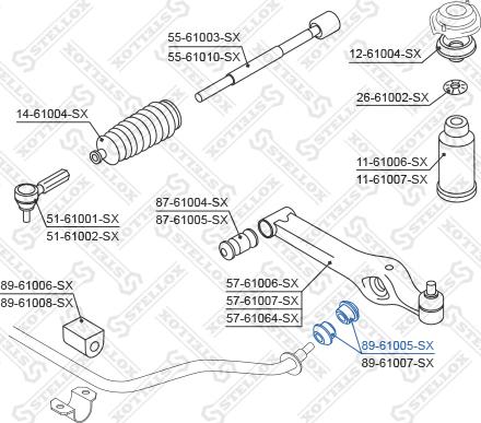 Stellox 89-61005-SX - Dəstək kol, stabilizator furqanavto.az