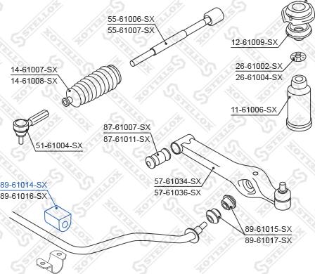 Stellox 89-61014-SX - Dəstək kol, stabilizator furqanavto.az