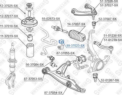 Stellox 89-37023-SX - Dəstək kol, stabilizator furqanavto.az