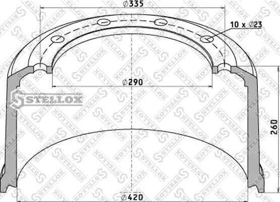 Stellox 85-00049-SX - Əyləc barabanı furqanavto.az