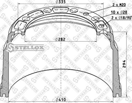 Stellox 85-00078-SX - Əyləc barabanı furqanavto.az