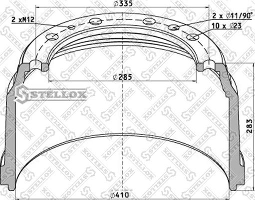 Stellox 85-00111-SX - Əyləc barabanı furqanavto.az