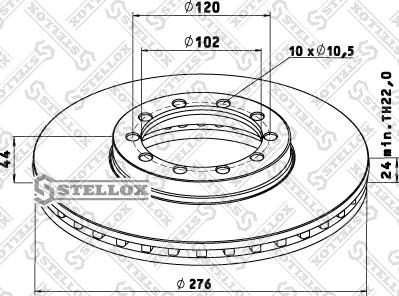 Stellox 85-00796-SX - Əyləc Diski furqanavto.az