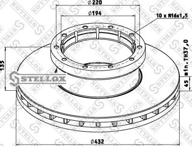 Stellox 85-00753-SX - Əyləc Diski furqanavto.az