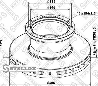 Stellox 85-00708-SX - Əyləc Diski furqanavto.az