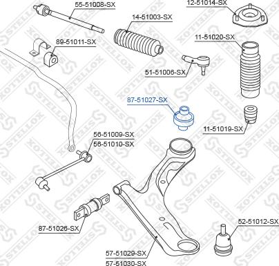 Stellox 87-51027-SX - Nəzarət Kolu / Arxa Qol furqanavto.az