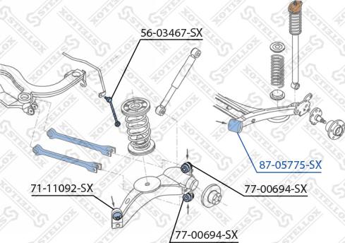 Stellox 87-05775-SX - Nəzarət Kolu / Arxa Qol furqanavto.az