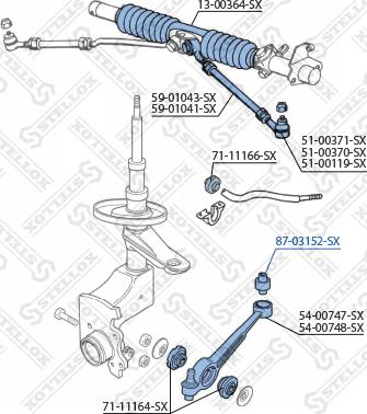 Stellox 87-03152-SX - Nəzarət Kolu / Arxa Qol furqanavto.az