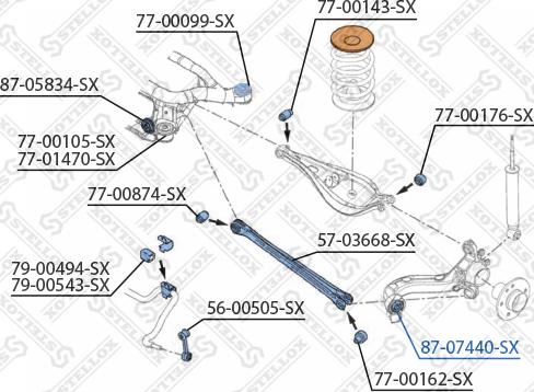 Stellox 87-07440-SX - Nəzarət Kolu / Arxa Qol furqanavto.az