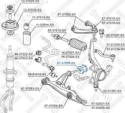 Stellox 87-37055-SX - Nəzarət Kolu / Arxa Qol furqanavto.az