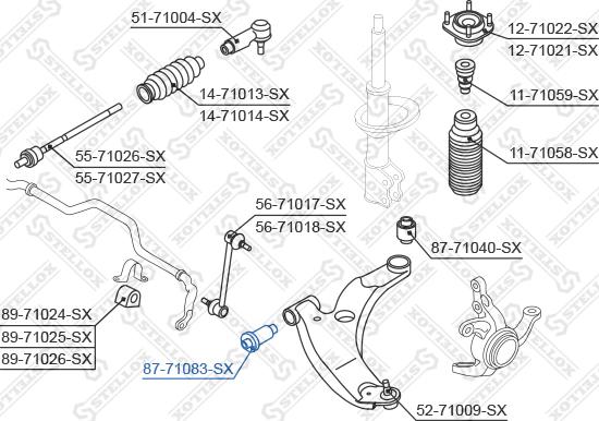 Stellox 87-71083-SX - Nəzarət Kolu / Arxa Qol furqanavto.az