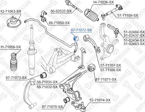 Stellox 87-71072-SX - Nəzarət Kolu / Arxa Qol furqanavto.az