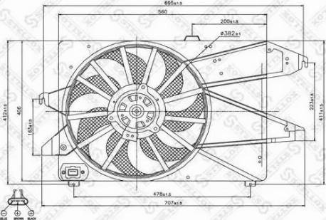 Stellox 29-99322-SX - Fen, radiator www.furqanavto.az