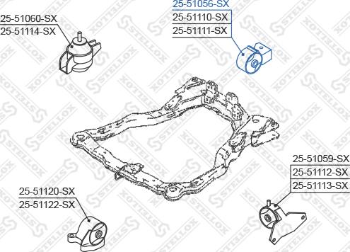 Stellox 25-51056-SX - Tutacaq, mühərrik montajı furqanavto.az