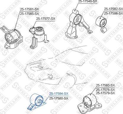 Stellox 25-17584-SX - Tutacaq, mühərrik montajı www.furqanavto.az
