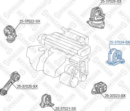 Stellox 25-37024-SX - Tutacaq, mühərrik montajı www.furqanavto.az