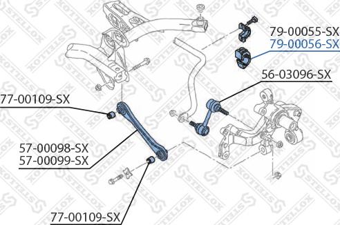 Stellox 79-00056-SX - Dəstək kol, stabilizator furqanavto.az