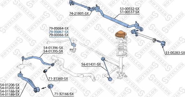 Stellox 79-00067-SX - Dəstək kol, stabilizator furqanavto.az