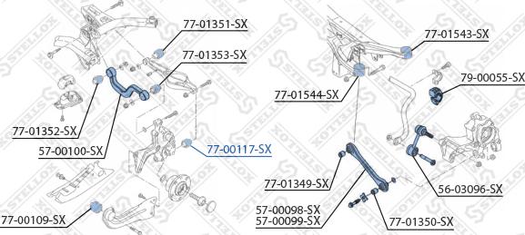 Stellox 77-00117-SX - Nəzarət Kolu / Arxa Qol furqanavto.az