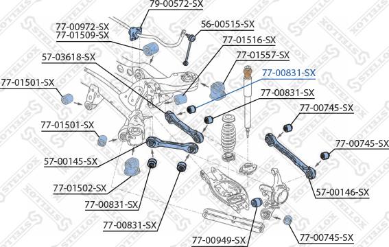 Stellox 77-00831-SX - Nəzarət Kolu / Arxa Qol furqanavto.az