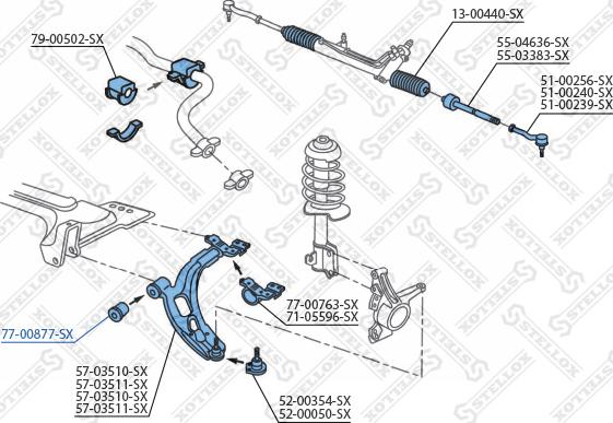 Stellox 77-00877-SX - Nəzarət Kolu / Arxa Qol furqanavto.az