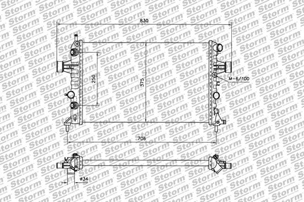 Storm 65020 - Radiator, mühərrikin soyudulması furqanavto.az