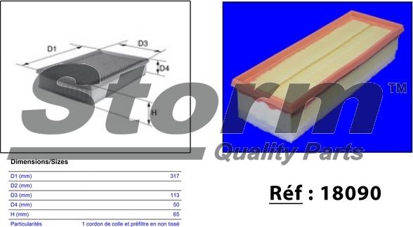 Storm 18090 - Hava filtri furqanavto.az