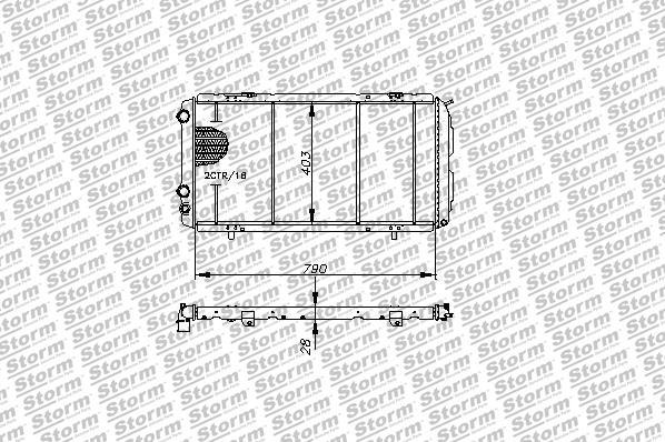 Storm 25504 - Radiator, mühərrikin soyudulması furqanavto.az