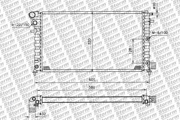 Storm 78005 - Radiator, mühərrikin soyudulması furqanavto.az