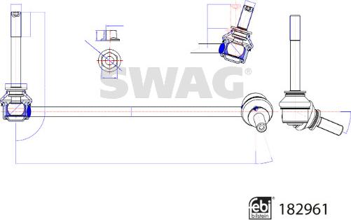 Swag 33 10 8787 - Çubuq / Strut, stabilizator furqanavto.az