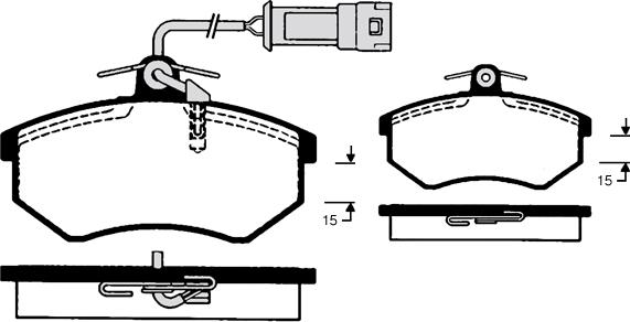 R Brake RB0836 - Əyləc altlığı dəsti, əyləc diski furqanavto.az