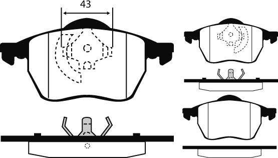 BOSCH BP262 - Əyləc altlığı dəsti, əyləc diski furqanavto.az