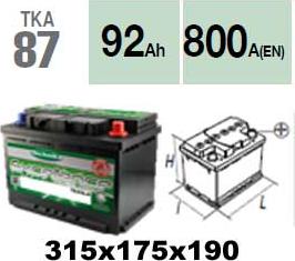 Technika TKA87 - Başlanğıc batareyası furqanavto.az