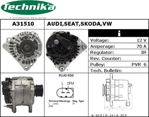 Technika A31510 - Alternator furqanavto.az