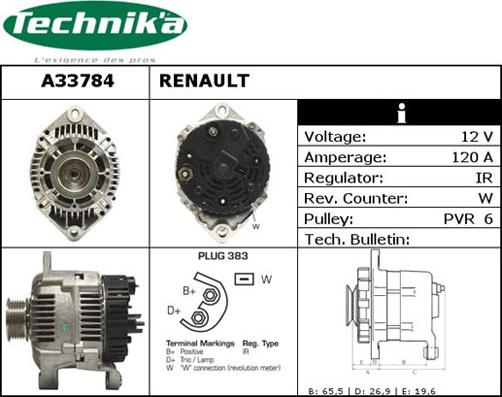 Technika A33784 - Alternator furqanavto.az